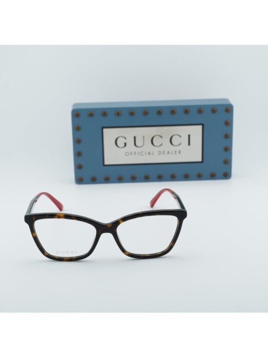 Gucci GG1989O 002 Square Eyeglasses - Havana 56mm main image 4